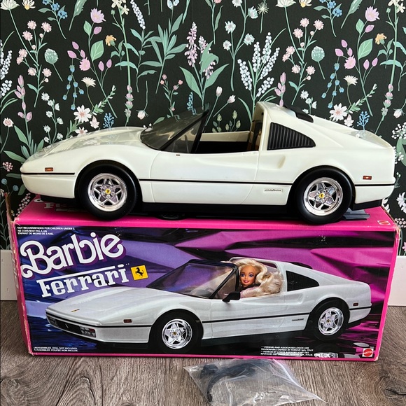 Mattel Other - VINTAGE MATTEL BARBIE white Ferrari car 1980’s with original box!!